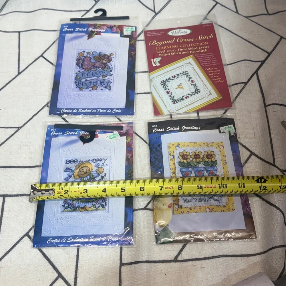 Design Works Victoria Sampler Cross Stitch Kits Lot of 4 Multicolor Vintage New